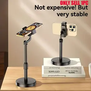 Adjustable Height Multi-Angle Abs Smartphone Stand, Durable Construction Waterproof Tripod Base, Stable Holder for iPhone/android, Video Viewing, Photography, Gaming