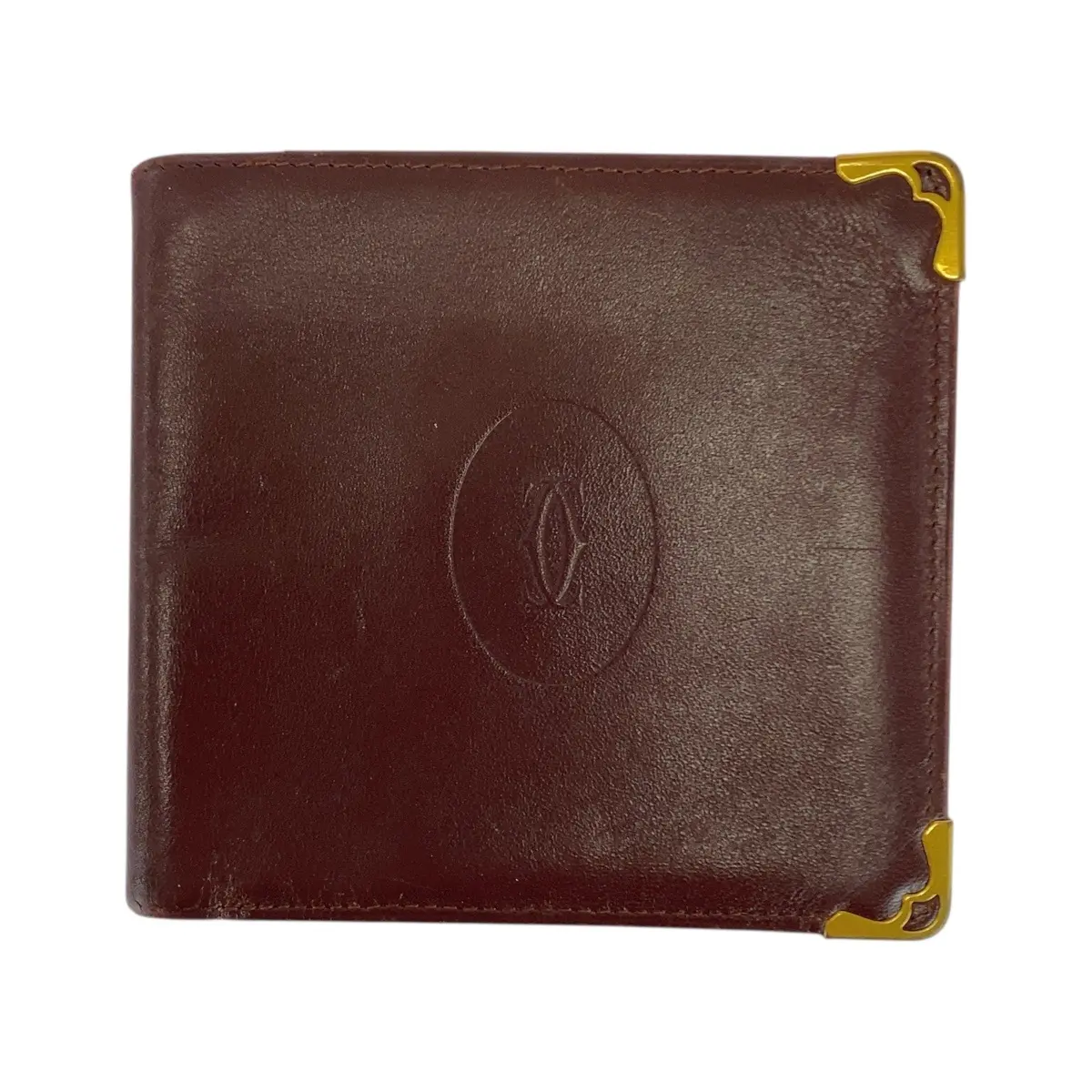 Pre-owned Cartier Calfskin Small Leather Goods Must Line Leather Wallet