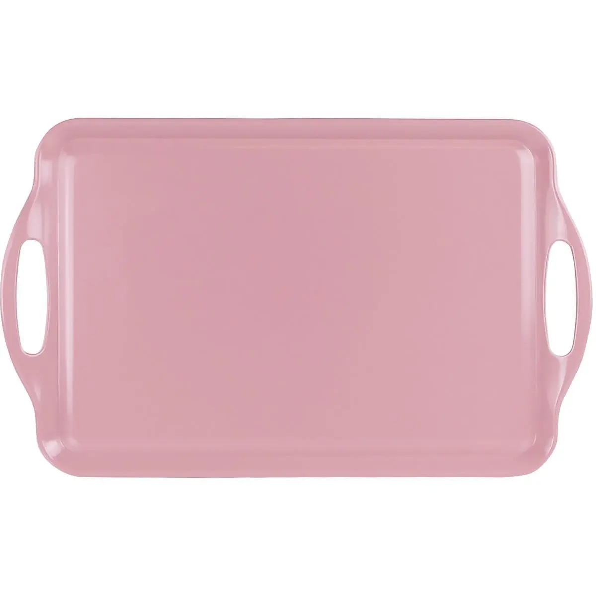 Reston Lloyd Lightweight, Colorful, Stylish 18" Rectangle Melamine Plastic Serving Tray with Handy Handles