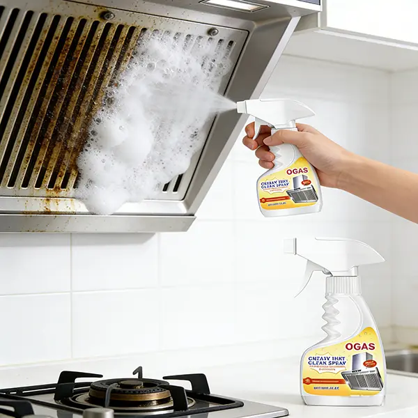 Lemon Mousse Household All-Purpose Cleaner Spray, 120ml (0-500 ml Range) Heavy-Duty Degreaser with Grease-Dissolves, Foam-That-Lifts Oil-Stain Formula for Kitchens & Baths
