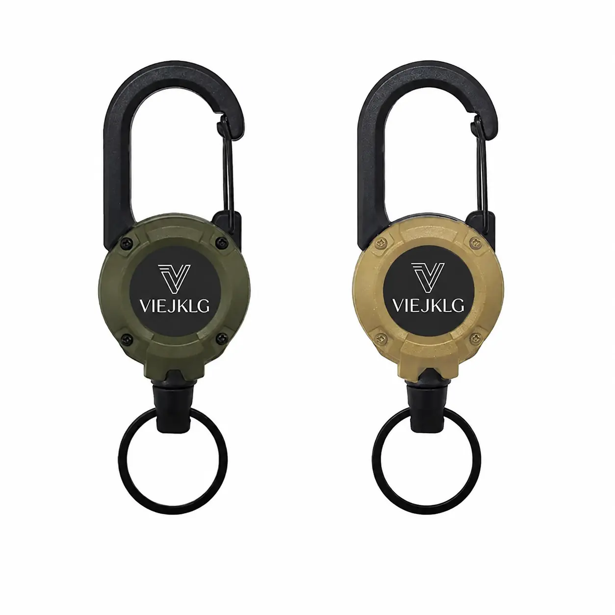 EDC portable multifunctional retractable keychain with high-strength and non breakable steel wire rope design for hiking and outdoor sports mounting accessories