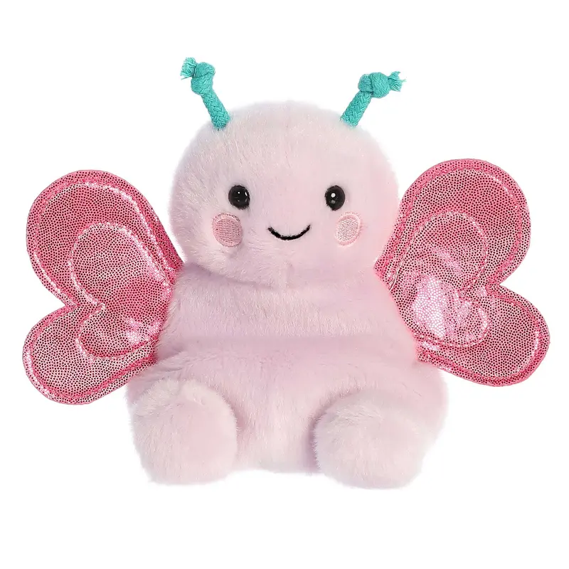Palm Pals Adorable Petunia Butterfly 6.5 inch Pink Small Soft Plush Collectable Stuffed Animal
