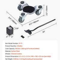 3 wheels【6.3*6.3inch】440 lbs Capacity