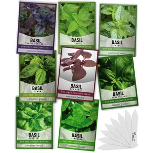 Assorted Gourmet Basil Seed Varieties | 8 Variety Pack Home Planting fresh seed