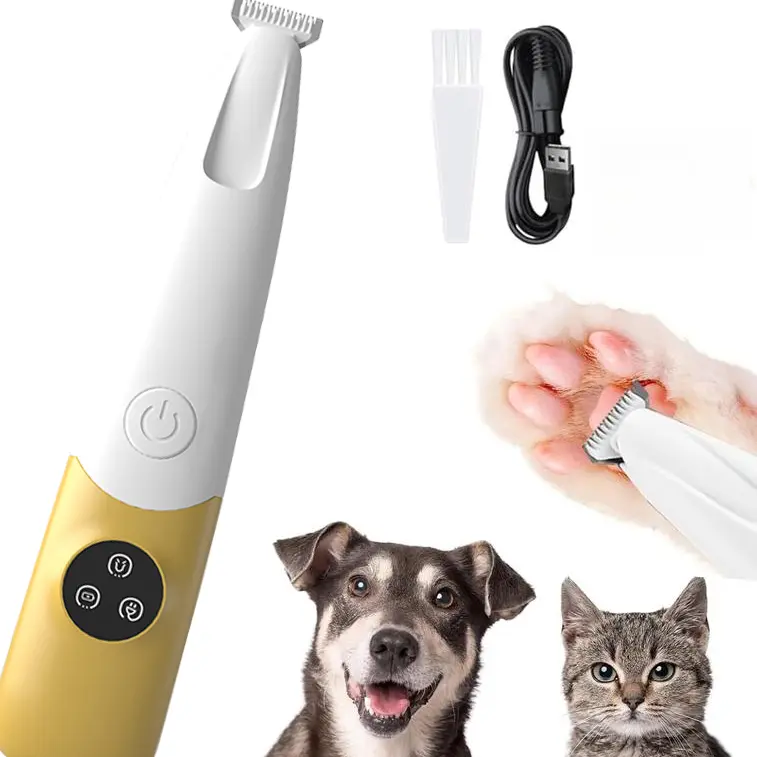 Petlovers Rechargeable Pet Hair Trimmer Kit, Pet Paw Trimmer, Cordless Quiet Dog Trimmer for Grooming with LED Light, Small Dog Grooming Clippers for Dogs & Cats, Pet Grooming Tool,Waterproof, low noise pet shaver