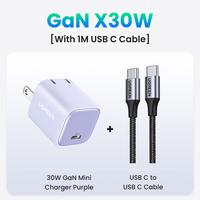 30W Purple Charger+Type-C Cable(3.3 FT )