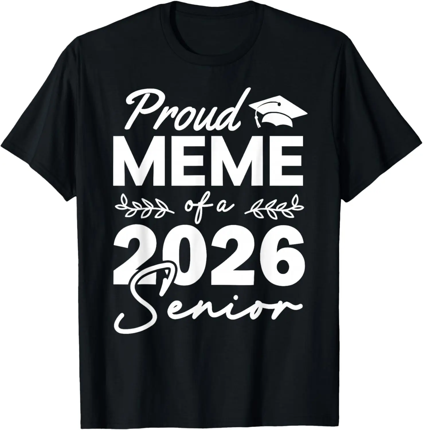 Men's Pure Cotton Round Neck Short-Sleeve T-Shirt - 2026 Senior Proud Meme Graphic, Natural Fabric, Fitness-Casual Clothes, Sports-Friendly Adult Gift