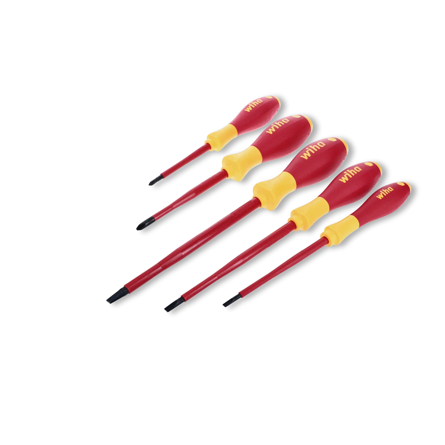 Wiha Tools 32059 Insulated SoftFinish Slotted / Phillips Screwdriver Set, 5 Pc.
