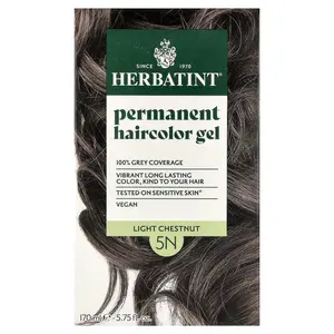 Herbatint Permanent Haircolor Gel, 5N Light Chestnut, 4.56 fl oz (135 ml) Herbatint Permanent Haircolor Gel, 5N Light Chestnut, 4.56 fl oz (135 ml)