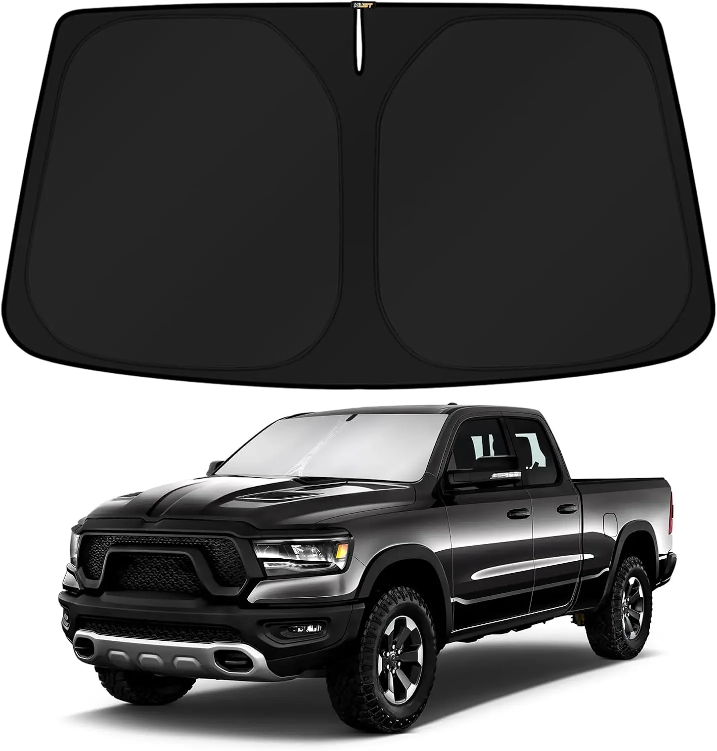 [Weekly Deals] Windshield Sunshade Compatible for Dodge Ram 1500 2019-2024 2025 2026 CrewCab, MegaCab Pickup,2Dr RegularCab,4Dr QuadCab Sun Visor for Front Windshield, UV Blocker & Protector, Car Accessories