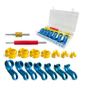 16PCS Car AC Fuel Line Disconnect Removal Tool Set with Storage Box, Valve Core Remover Tool Kit, Quick Disconnect Tool Kit
