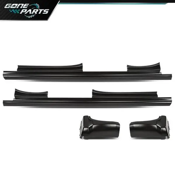 G-Plus 100% Brand New Durable & Practical Rocker Panels & Cab Corners Aftermarket Replacement Parts, 1 Set for 14-18 Chevy Silverado/GMC Sierra Double Cab Pickup Truck Vehicle