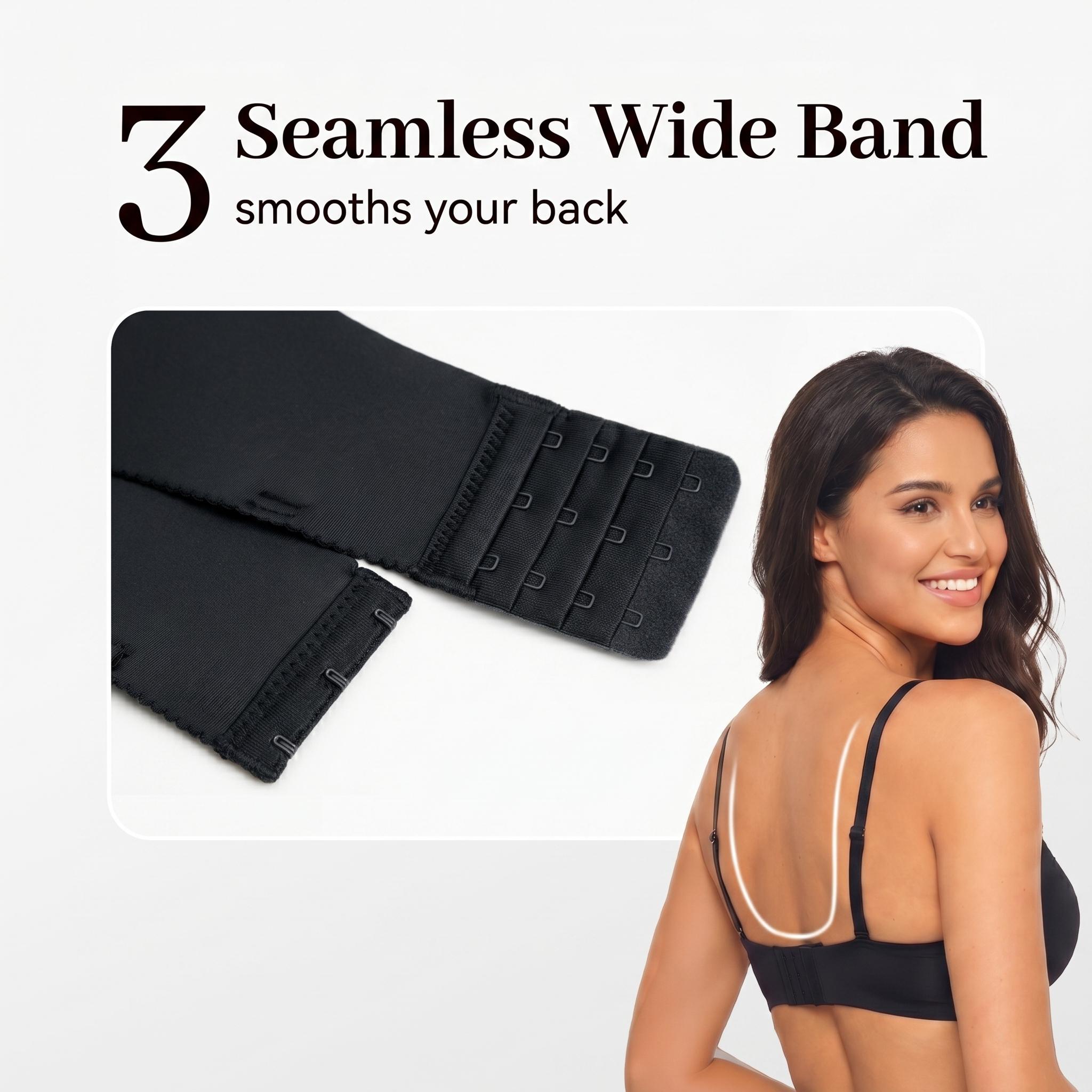 LUCKMEEY Drawstring Push Up Bra | Instant Cleavage & Anti-Sagging | Add 2 Cups Padded Wireless Strapless Bras Comfort Bra for A B C Cups Womenswear Minimalist Pink