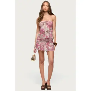 Tessa Floral Ruffle Mini Skirt