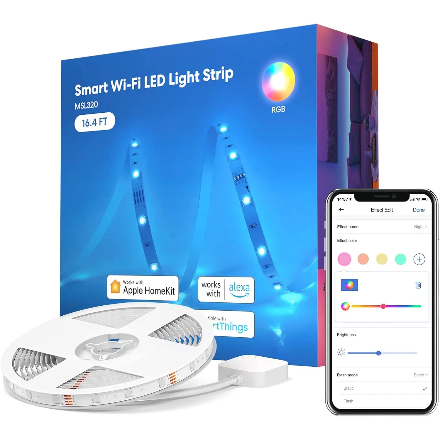 Smart , 16.4ft, Work with Apple HomeKit