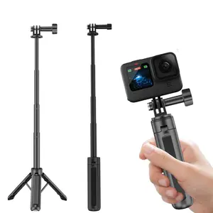 Selfie Stick Tripod for Sports Cameras, Extensible Floating Handle, Compatible with Gopro Dji Action Insta360, Perfect for Live Streaming Video Blogs