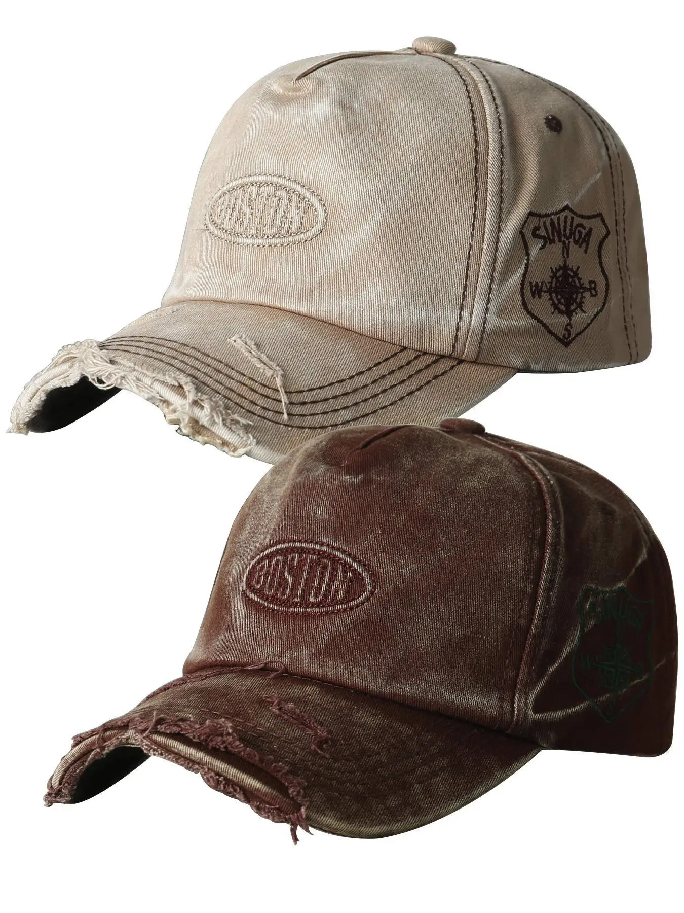 Vintage Baseball Cap, Retro American Style Perforated Frosted Duckbill Cap, Versatile Sun Protection Hat for Men & Women