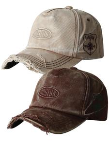 cool vintage baseball cap, retro american style perforated frosted duckbill cap, versatile sun protection sports hat for men & women