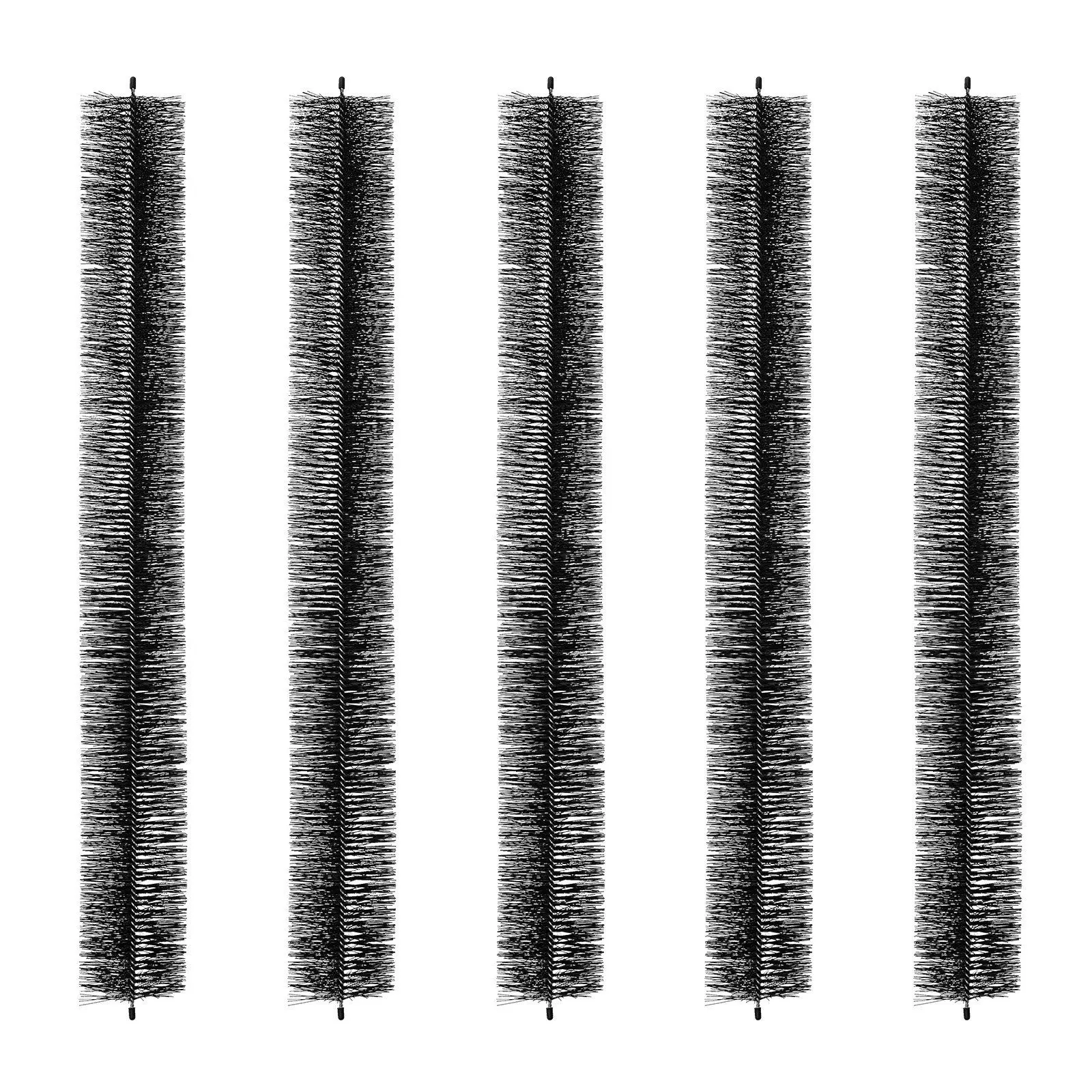 Spring new arrivals Gutter Brush, 15 Feet Total Length 4.33 inch Diameter Gutter Cleaning Tools, Ground-Level Gutter Brush Leaf Guard for 5 Inch Gutters, Easily Clear roof Leaves and Debris, 5 Pack