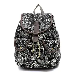 Fashion World Paisley Printed Canvas Backpack