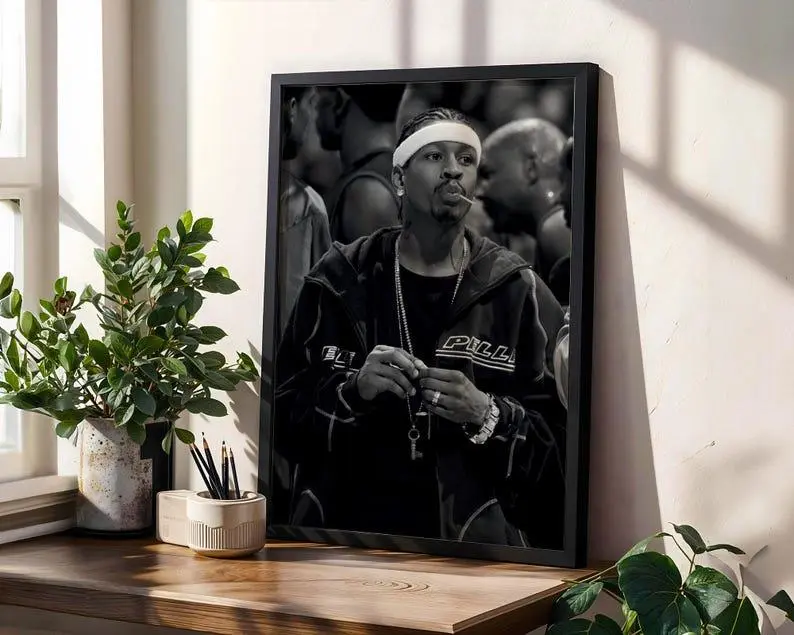 Basketball Wall art Allen Iverson, NBA Legends Poster - No Frame