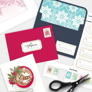 Printable Envelope Styling Builder Kit: Holiday Edition
