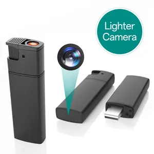 Mini Portable Lighter Security Camera 64GB BodyCam 1080P HD Motion Detection Home Outdoor Small Recording Card Cam with 64GB Internal Memory High-Definition Camera in a Lighter[NO WIFI]