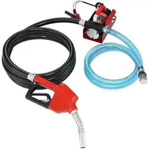Diesel Fuel Transfer Pump Kit, 10 GPM, 12V DC Portable Electric Self-Priming Fuel Transfer Extractor Pump Kit With Automatic Shut-Off Nozzle, Hose For Diesel, Kerosene, Machine Oil, And Transformer Oil