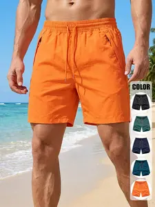 Summer Men's Vacation Beach Shorts, Quick-Dry Waterproof Surf Pants, Mesh Ventilation, Casual Four-Quarter Pants, Hawaii Beachwear, 1/3 Pack