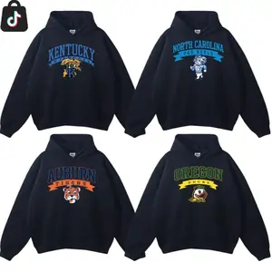 Custom University Black Hoodie Vintage College LOGO All Sport Teams Streetwear Top Sports Classic Pullover Long Sleeve Christmas t shirt Menswear Vintage Crewneck Cotton Tee XXW