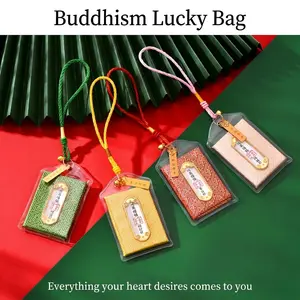 Buddhism Monastery Temple Guan Vin Buddha Efficacious Amulet Pendant Bless Family Safety Health Good Luck Career Gifts Lucky Bag