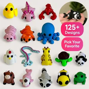 Mini animals 3d printed articulated home decor statues and figurines Mini animals 3d printed articulated home decor statues and figurines