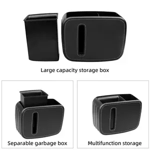 3-in-1 Car Trash Can & Organizer - Tissue Holder + Umbrella Storage with Large Capacity Multifunctional Storage Box