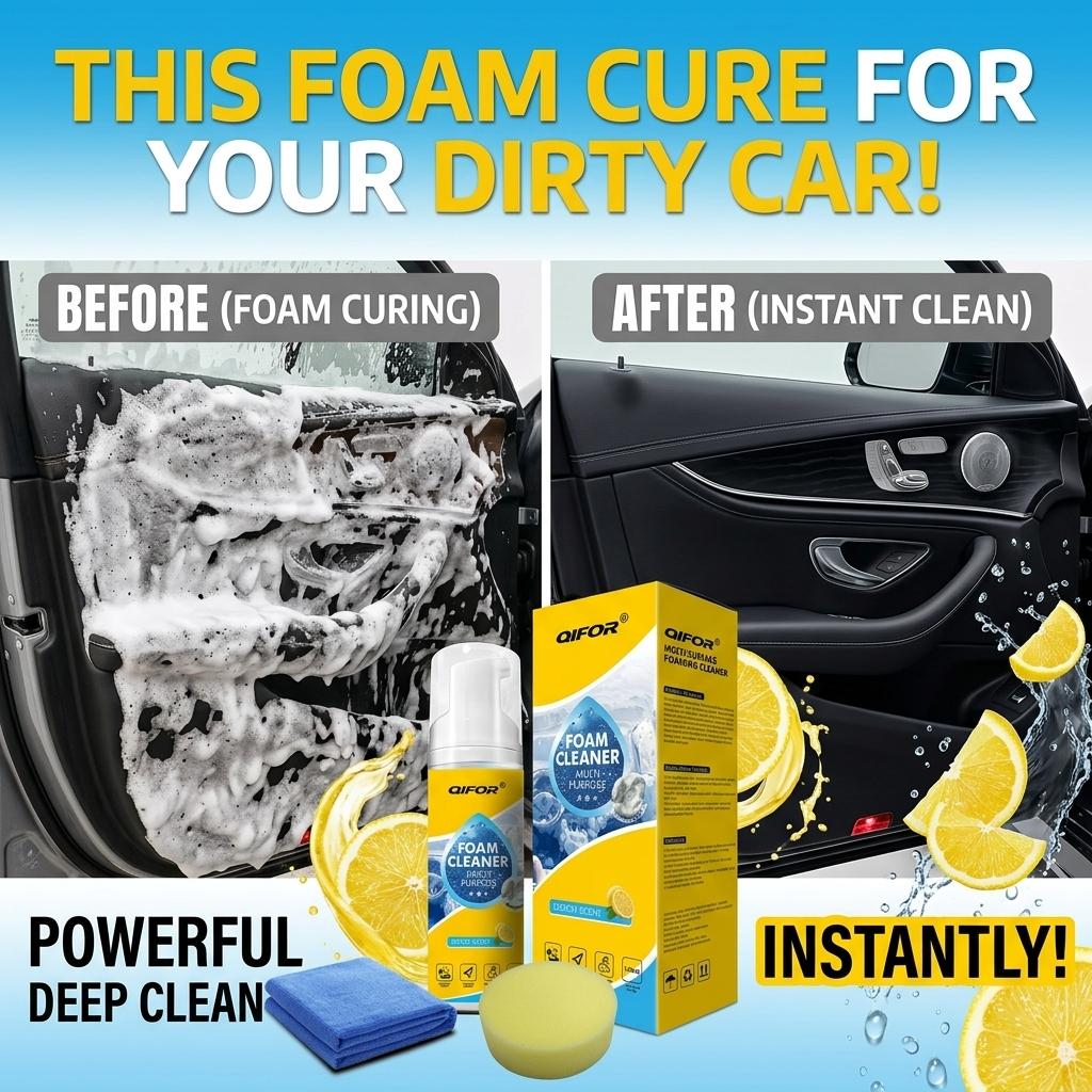 The Ultimate 4-in-1 Cleaning Powerhouse!  QIFOR Multi-Enzyme Foam Spray – The Only Cleaner You Need for Cars, Kitchens, Bathrooms, and Sofas. Fast-Acting, Non-Toxic, 2026’s #1 Viral Deep Cleaning Essential., Fast-Action, Multi-Surface #SummerVibes,summerv