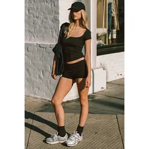 Soraia Foldover Biker Shorts