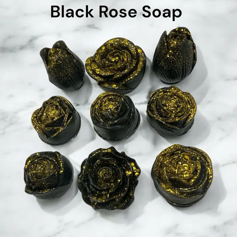 Weird  5. Black Rose Soap ,only in Turkish do you get black roses enriched with black rose petals , crystalline glycerin, black rose essential oil , black rose powder , corn starch . Facial Cleanser Cleansing Skincare Skin Repair Comfort