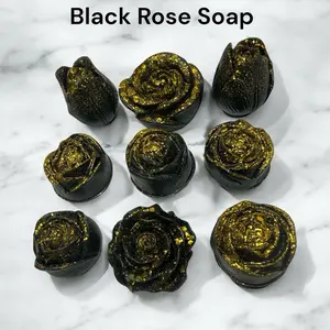 Weird  5. Black Rose Soap ,only in Turkish do you get black roses enriched with black rose petals , crystalline glycerin, black rose essential oil , black rose powder , corn starch . Facial Cleanser Cleansing Skincare Skin Repair Comfort