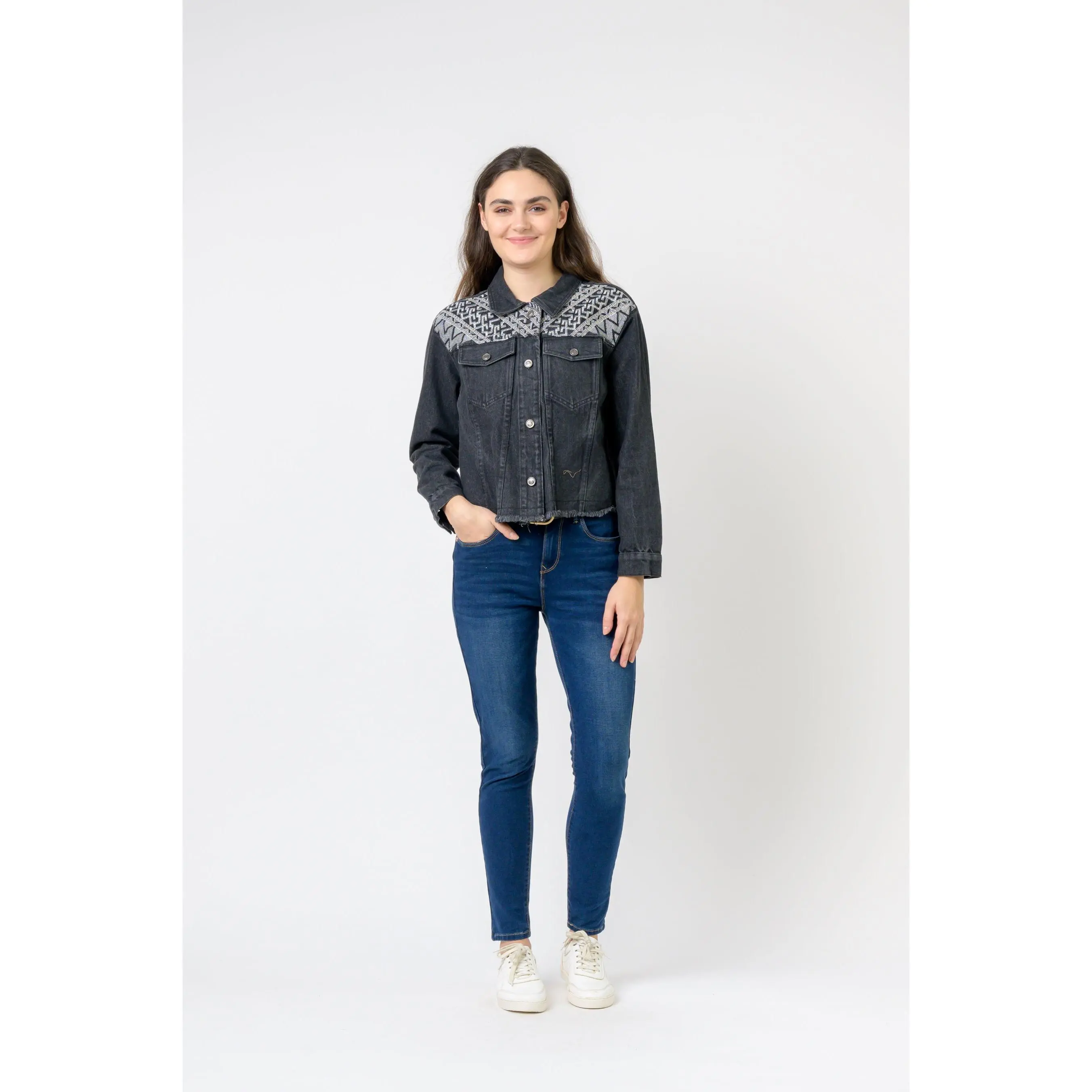 Rhea Embroidered Jean Jacket