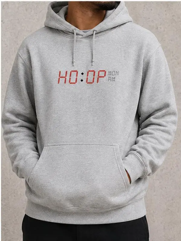 Unisex Hoop Digital Clock Basketball Sport Graphic Tshirt Hoodie Sweatshirt Aesthetic Casual Crewneck Basic Streetstyle Tee