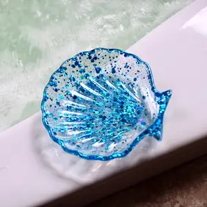 Blue Seashell Soap Dish | Nautical Decor
