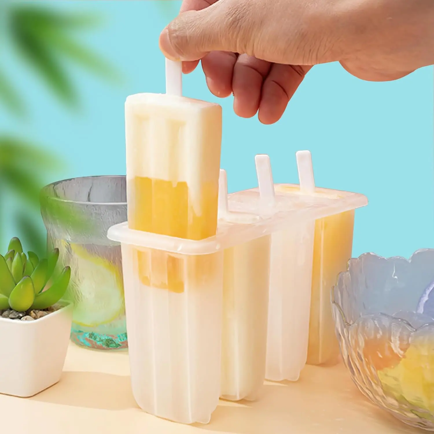 Reusable 2-Piece Popsicle Mold Set, Kitchenware Ice Cream Maker for Home Use & Parties, Perfect for Summer Festivals & DIY Treats, Kitchen Gadgets