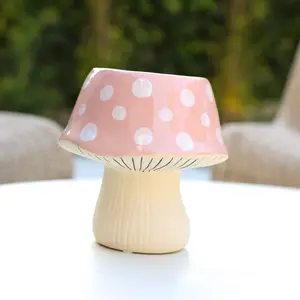 7"D Ceramic Mushroom Pot