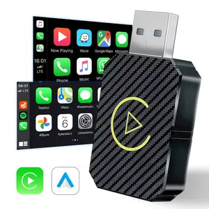 Wireless CarPlay with USB,2-in-1 Wireless CarPlay Apple&Android Auto Adapter,Fast & StableConnection,Carplay Dongle Connectivity,Carplay Wireless Adapter Convert Wired to Wireless,Carplay Adapter Suitable for Factory Wired CarPlay Cars,Car Accessories