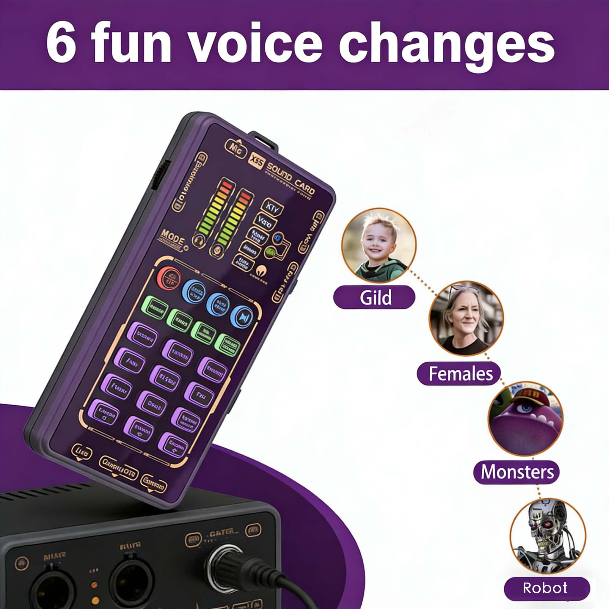 X55 Pro Compact Handheld Sound Card Kit for Podcasts Portable Audio Interface Compatible with Mobile Phones & Computers Ideal for Podcasters and Audio Enthusiasts