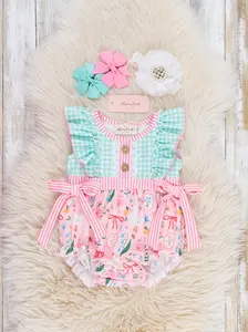 Farmyard Bow Ruffle Bubble Romper