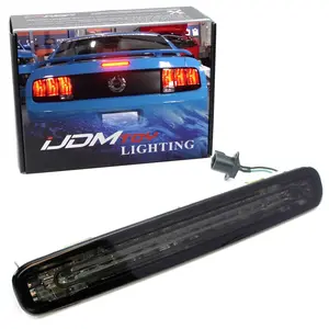 Ford Mustang 2005-2009, Smoked Lens Chrome Reflector Full LED 3rd Brake Light Powered by 16 Super Bright Red LED Emitters