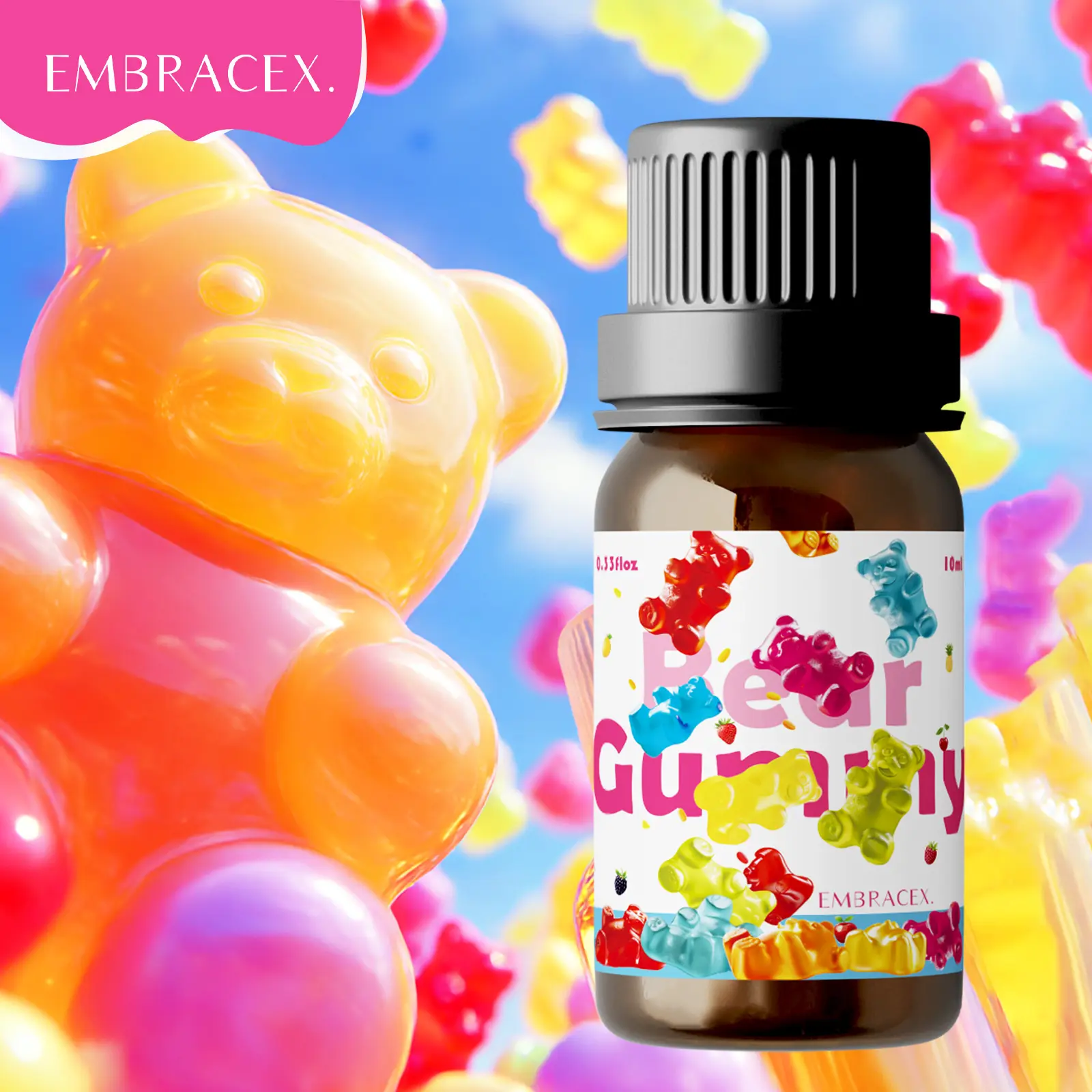 Gummy Bear Scented Oil, Alcohol-Free Long-Lasting Fragrance, Aromatic Scents, Aromatherapy Oils, Aromatherapy Essential Oil for Home & Car Use, Perfect Gift Idea, Portable Size, Home Fragrances
