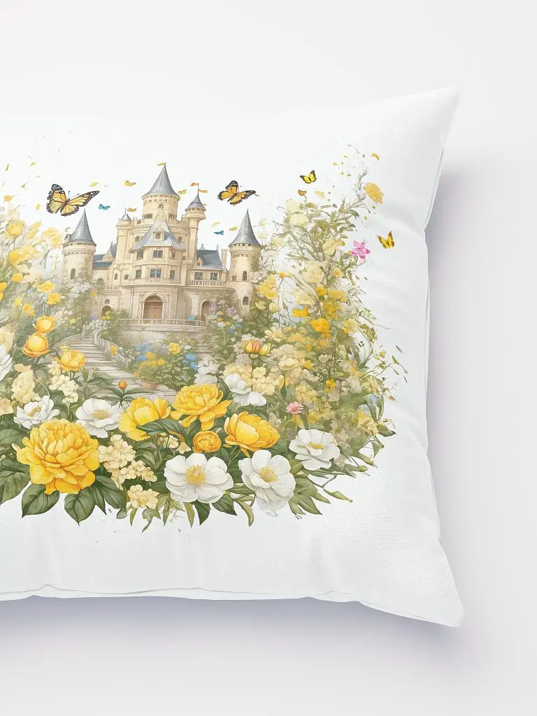 Castle Floral Pillow | Decorative Floral Pillow | Home Decor