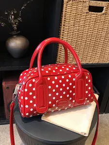 Valentine's day fashion simple and casual versatile one-shoulder handbag, niche polka-dot exquisite one-shoulder portable messenger bag, classic and luxurious texture suitable for daily commuting, shopping and dating, Casual Trendy Handbag