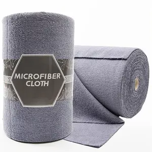 Super Absorbent Microfiber Cleaning Cloth Roll Pack, 30 Tear-Off 9.8x9.8in Sheets, Lint-Free Long-Lasting Towel, Reusable Machine-Washable Scratch-Free Kitchen Cleaning Cloth & Household Cleaning Supplies